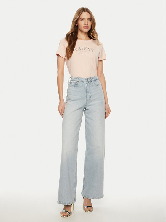 Guess Guess Тишърт V5RI16 J1314 Розов Regular Fit