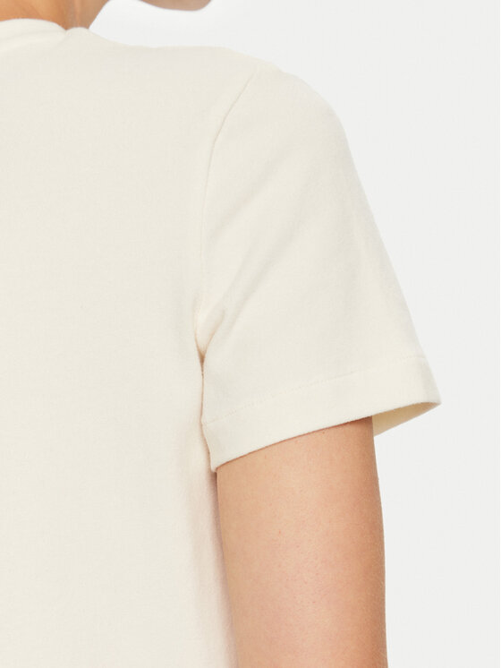 Guess Guess Tričko V4BI04 KCBF1 Écru Slim Fit