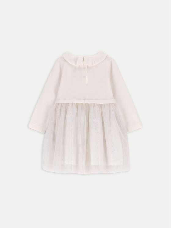 Coccodrillo Coccodrillo Rochie tricotată ZC4129402EBG Écru Regular Fit