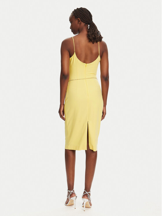 HUGO HUGO Abito da cocktail 50536465 Giallo Slim Fit