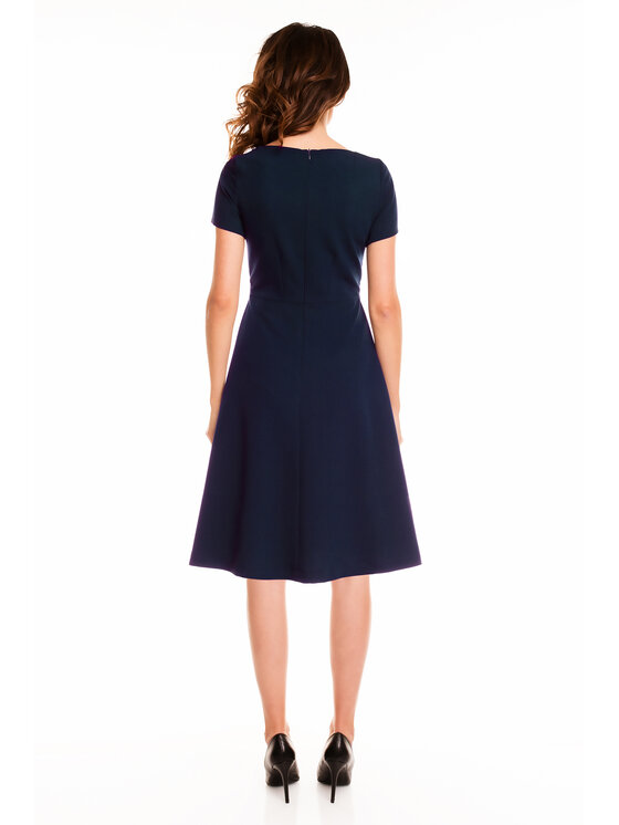 Awama Awama Vestito estivo A130 Blu scuro Basic Fit