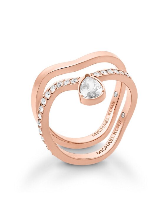 Michael Kors Michael Kors Pierścionek MKJ7126791504 Różowe złoto