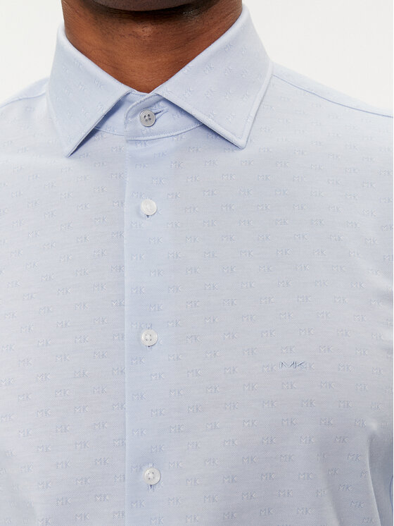 Michael Kors Michael Kors Marškiniai MK0DS01263 Žydra Slim Fit