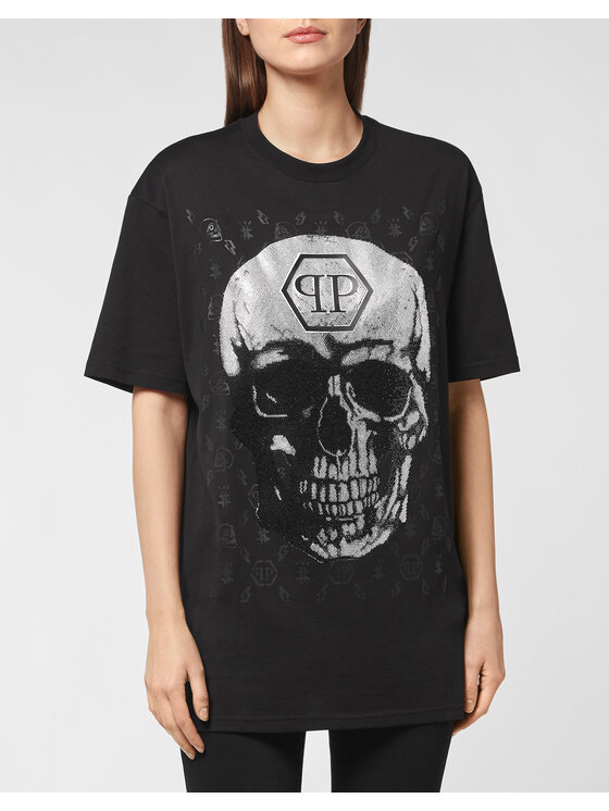 PHILIPP PLEIN PHILIPP PLEIN T-Shirt 3489 Czarny Regular Fit