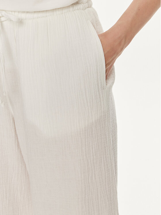 Gina Tricot Gina Tricot Pantaloni din material 22655 Alb Wide Leg