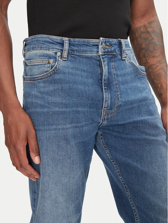 Just Cavalli Just Cavalli Traperice 78OAB5S0 Tamnoplava Slim Fit