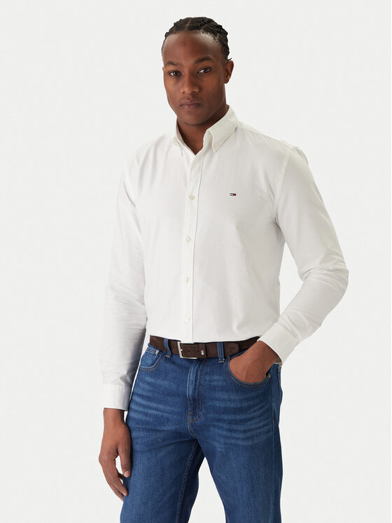 Tommy Jeans Tommy Jeans Hemd Oxford DM0DM22836 Écru Regular Fit