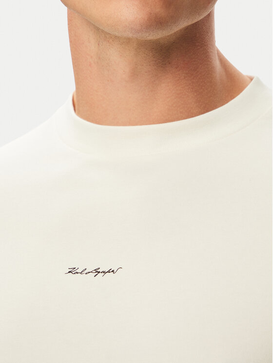 KARL LAGERFELD KARL LAGERFELD Marškinėliai 755037 563221 Balta Regular Fit