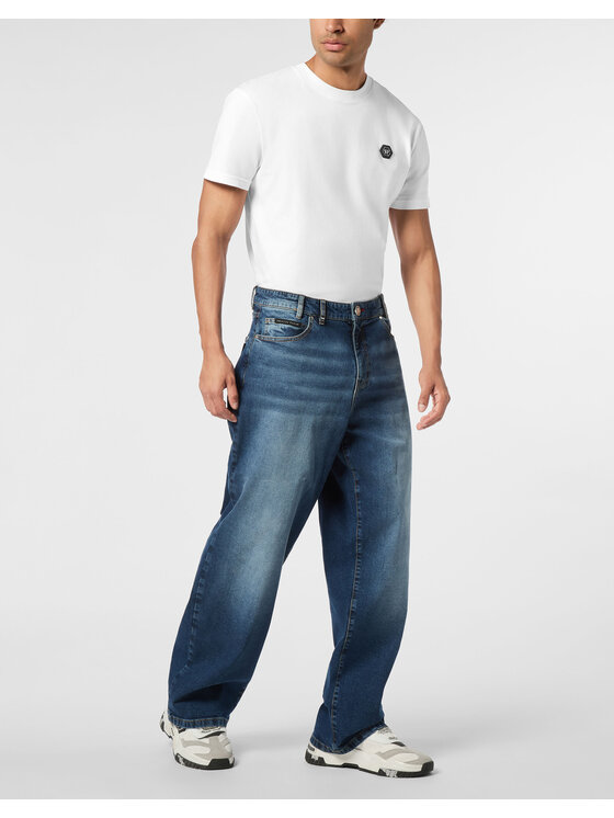 PHILIPP PLEIN PHILIPP PLEIN Džínsy 25901 Modrá Loose Fit