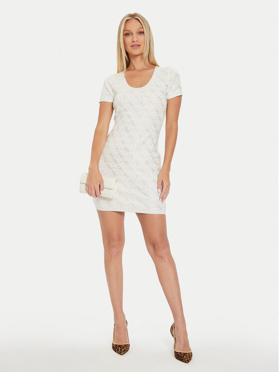 Guess Guess Kootud kleit Paige W4YK28 Z3FN0 Ekrüüvärv Slim Fit