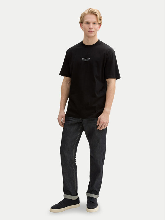 Tom Tailor Denim Tom Tailor Denim T-Shirt 1045021 Czarny Relaxed Fit