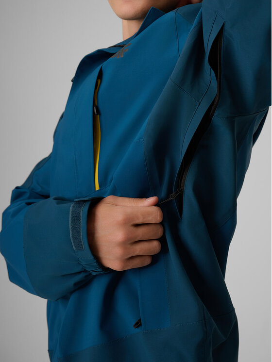 4F 4F Kurtka outdoor TREKKING Turkusowy Regular Fit
