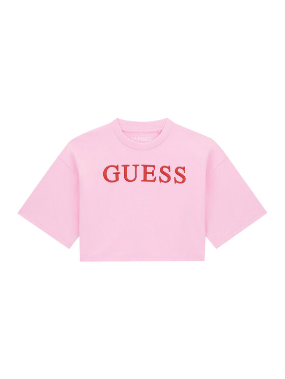 Guess Guess Tricou J6RI11 KCNQ4 Roz Oversize