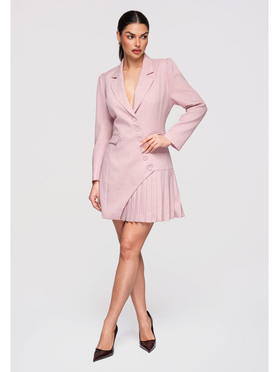 Ombre Ombre Sukienka wieczorowa LA-OM-DLR302 Różowy Slim Fit