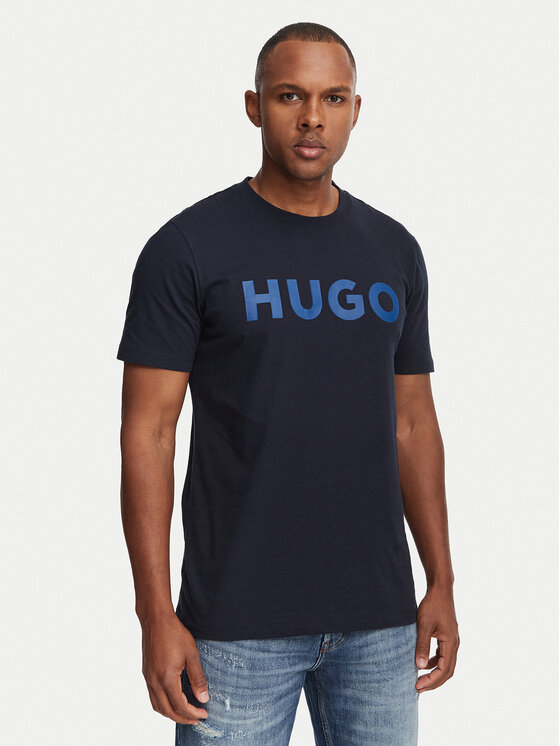 HUGO Tricou Dulivio 50467556 Bleumarin Regular Fit