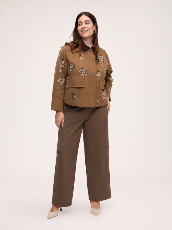 Fiorella Rubino Fiorella Rubino Płaszcz zimowy F006L000068N022 Brązowy Boxy Fit