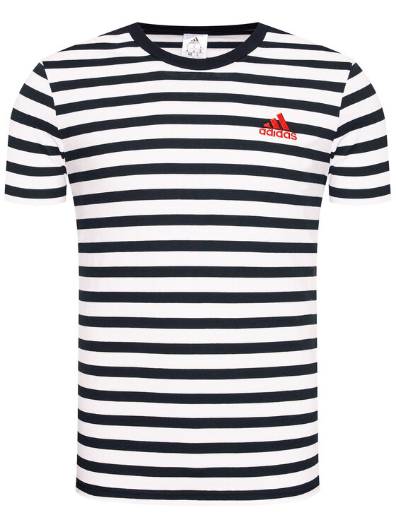 adidas adidas T-Shirt Stripy GK9137 Μαύρο Regular Fit
