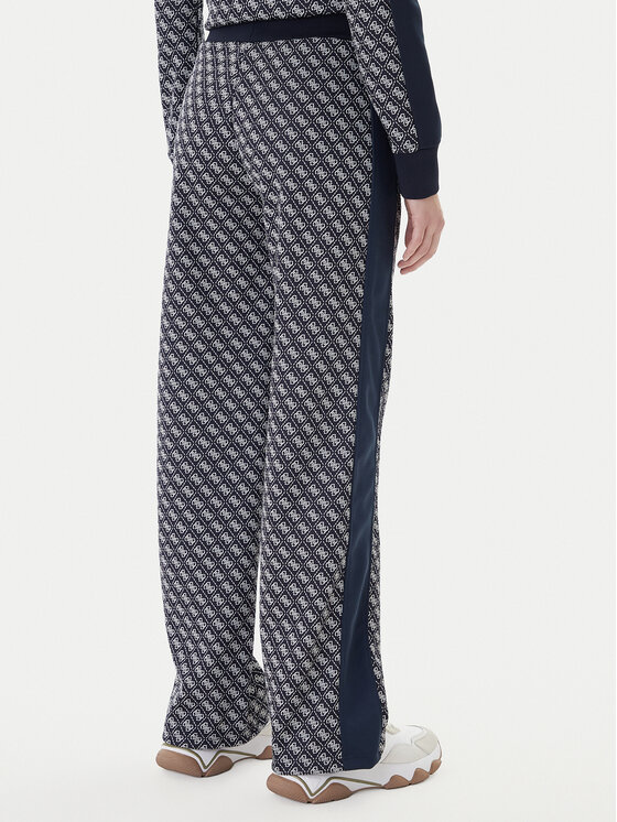 Guess Guess Spodnie dresowe V6RB09 K2042 Granatowy Wide Leg