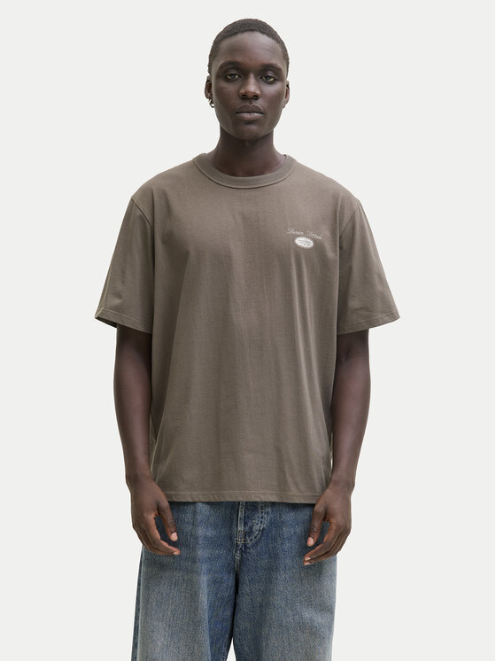 Jack & Jones Jack & Jones Тишърт Edover 12288005 Кафяв Regular Fit