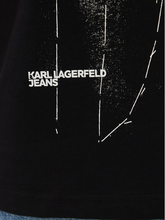 Karl Lagerfeld Jeans Karl Lagerfeld Jeans T-krekls B3M17034 Melns Relaxed Fit