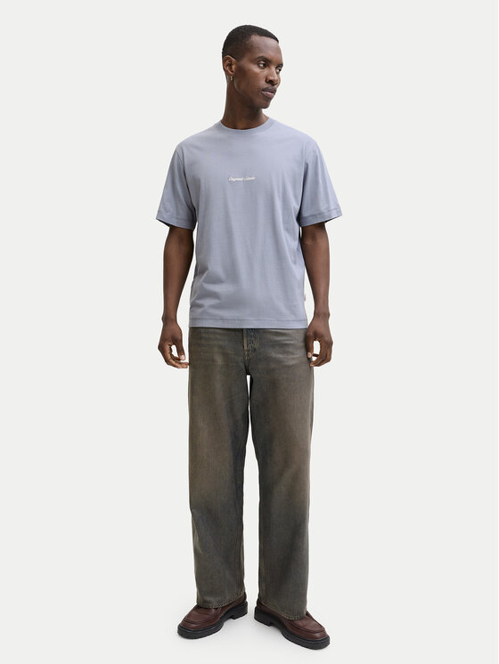 Jack & Jones Jack & Jones T-Shirt Norrebro Emb 12282892 Modrá Regular Fit