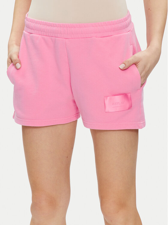 Replay Pantaloni scurți sport W8047B.000.23650P Roz Regular Fit