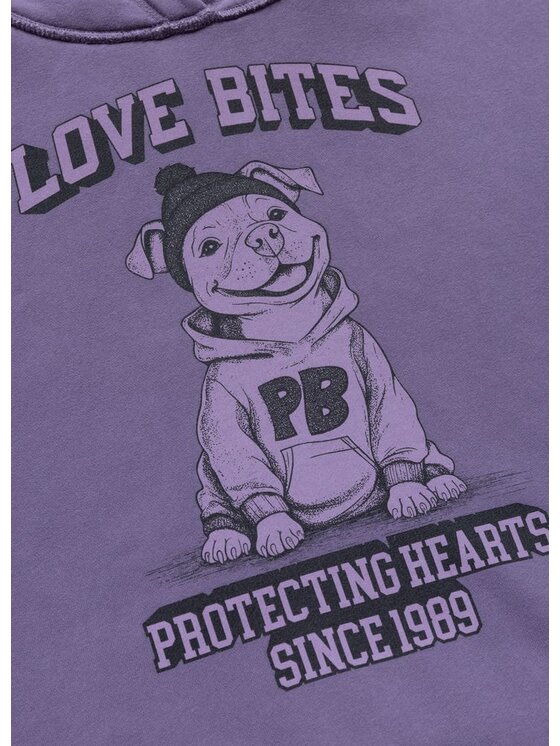 PITBULL PITBULL Bluza LOVIA LOVE BITES Fioletowy Regular Fit