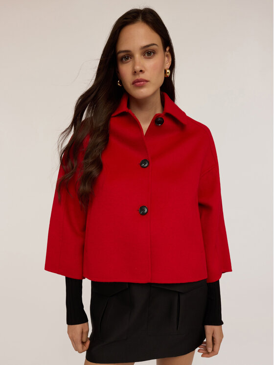 Motivi Motivi Cappotto R245W100154N016 Rosso Regular Fit