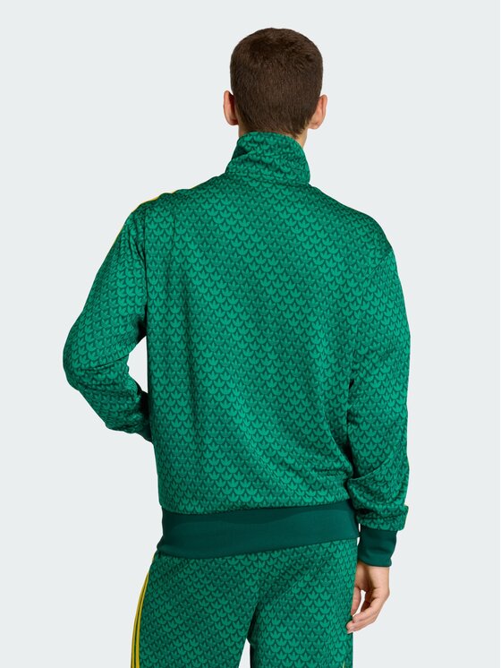 adidas adidas Bluza FIREBIRD LOOSE MONOGRAM Zielony Loose Fit