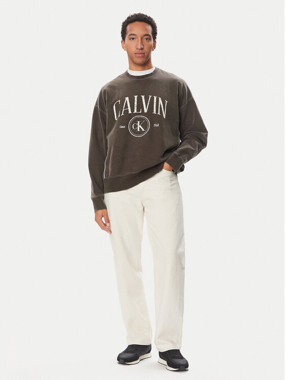 Calvin Klein Jeans Calvin Klein Jeans Džemperis ar kapuci LV04RH209G Tumši brūna Regular Fit