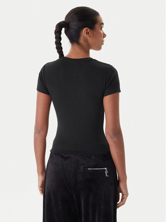 Juicy Couture Juicy Couture T-Shirt Esme JCWCT225323 Černá Slim Fit