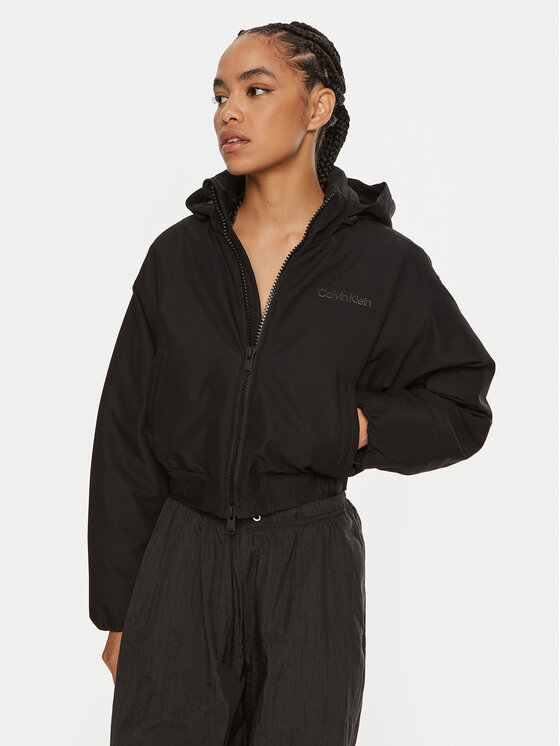 Calvin Klein Performance Bundy bomber 00GWF4O500 Čierna Regular Fit