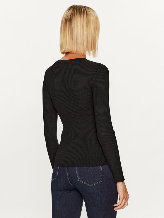 Morgan Morgan Sweter 232-MATEO Czarny Slim Fit