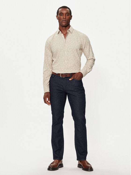 JOOP! JOOP! Πουκάμισο 17 JSH-154Pit-W 30043581 Μπεζ Slim Fit