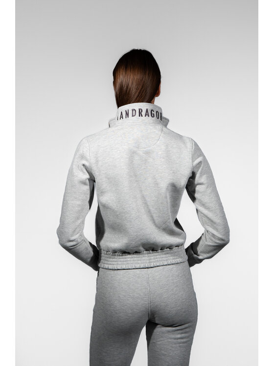 MANDRAGORA MANDRAGORA Mikina cudowronka Šedá Slim Fit