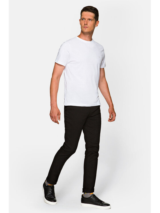 Lancerto Lancerto Spodnie materiałowe Nolan Czarny Regular Fit