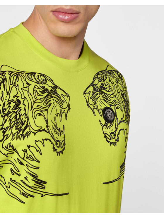 Plein Sport Plein Sport T-Shirt 9339 Żółty Regular Fit