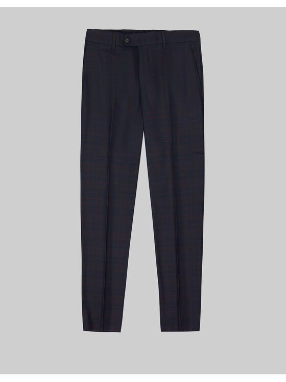 Borgio Borgio Spodnie garniturowe lambrate Granatowy Slim Fit