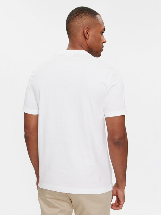 Calvin Klein T-Shirt K10K112402 Box T-Shirt Weiß Overlay Logo Fit Regular