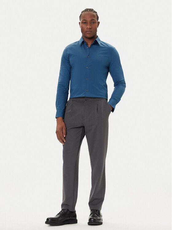 Calvin Klein Calvin Klein Чино панталони LV04LE613G Сив Slim Fit