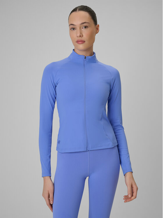 4F 4F Bluza BASIC+ Niebieski Slim Fit