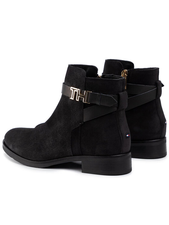 tommy hilfiger th hardware flat bootie