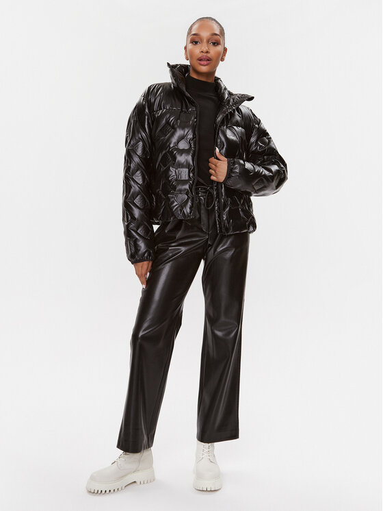 HUGO Hugo Bluză cu gât Sedennian 50500811 Negru Regular Fit