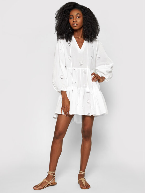Seafolly Seafolly Poletna obleka Embroidery 54155 Bela Regular Fit