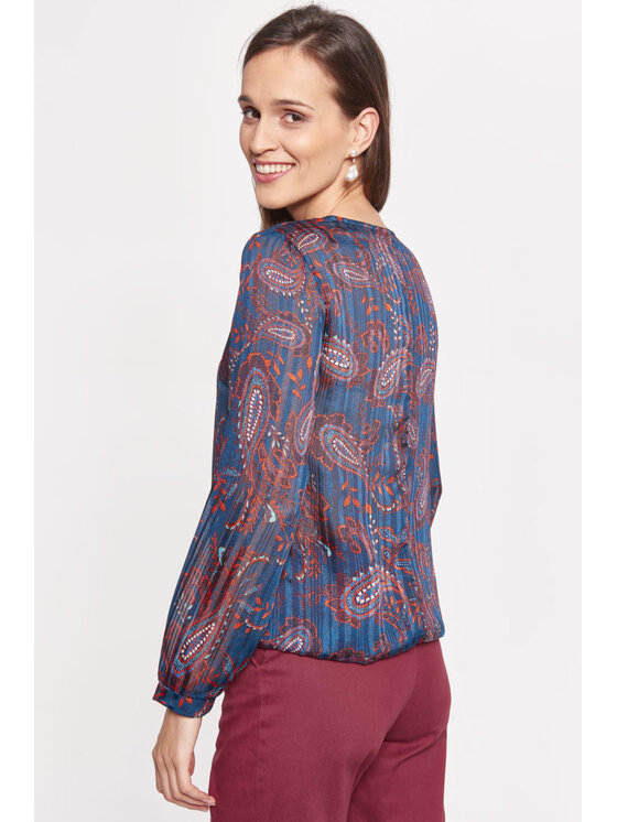 QUIOSQUE QUIOSQUE Blúzka 2KC004852 Tmavomodrá Regular Fit