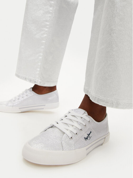 Pepe Jeans Pepe Jeans Tenis superge Brady Party W PLS31439 Srebrna