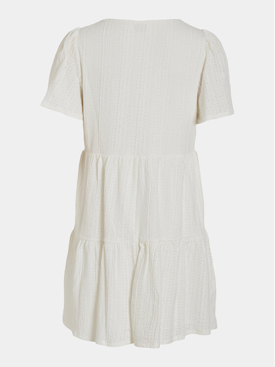 Vila Vila Sommerkleid Libre 14095564 Écru Regular Fit