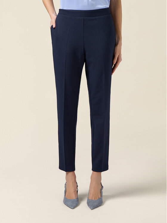 Oltre Oltre Pantaloni di tessuto P273J102543N034 Blu Regular Fit