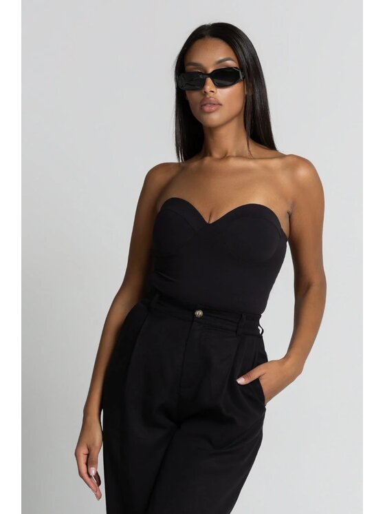 Chiara Wear Chiara Wear Body Body gorsetowe SKIN Czarny Slim Fit