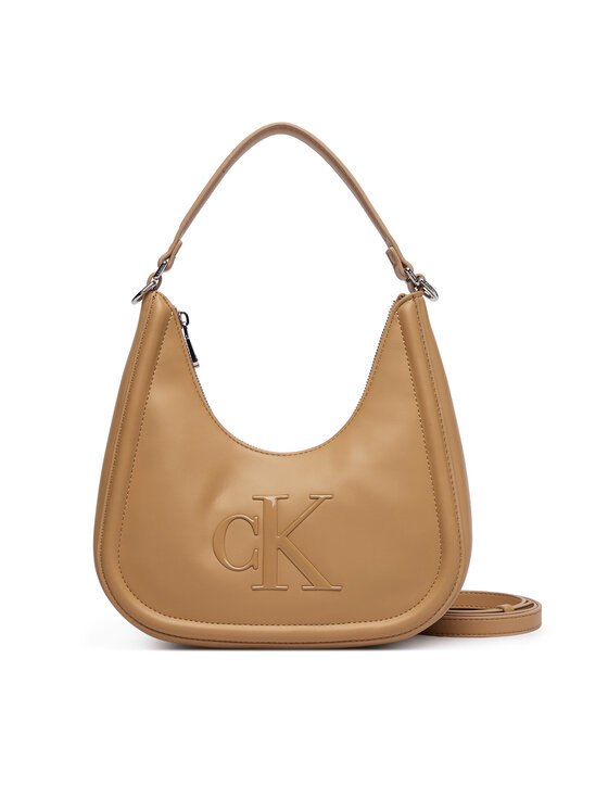 Calvin Klein Calvin Klein Дамска чанта Bold Ck Small Crescent LV04F3561G Бежов
